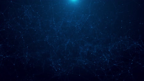 glowing blue lines floating particles showing futuristic network concept for themes of communication