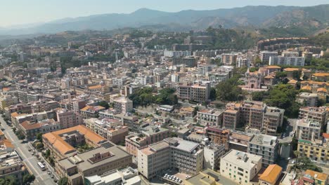 High-Aerial-View-Above-Messina,-Italy