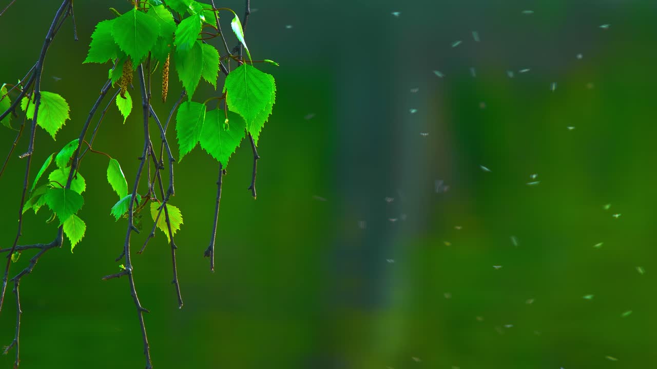 pequeño inserto volando rápido como abejas cerca del río naturaleza árboles, flores, ramas, hermosas plantas verdosas en pildammsparken malmö suecia