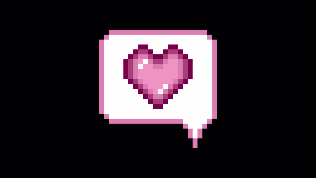 Pixel art animation icon speech bubble heart (1)