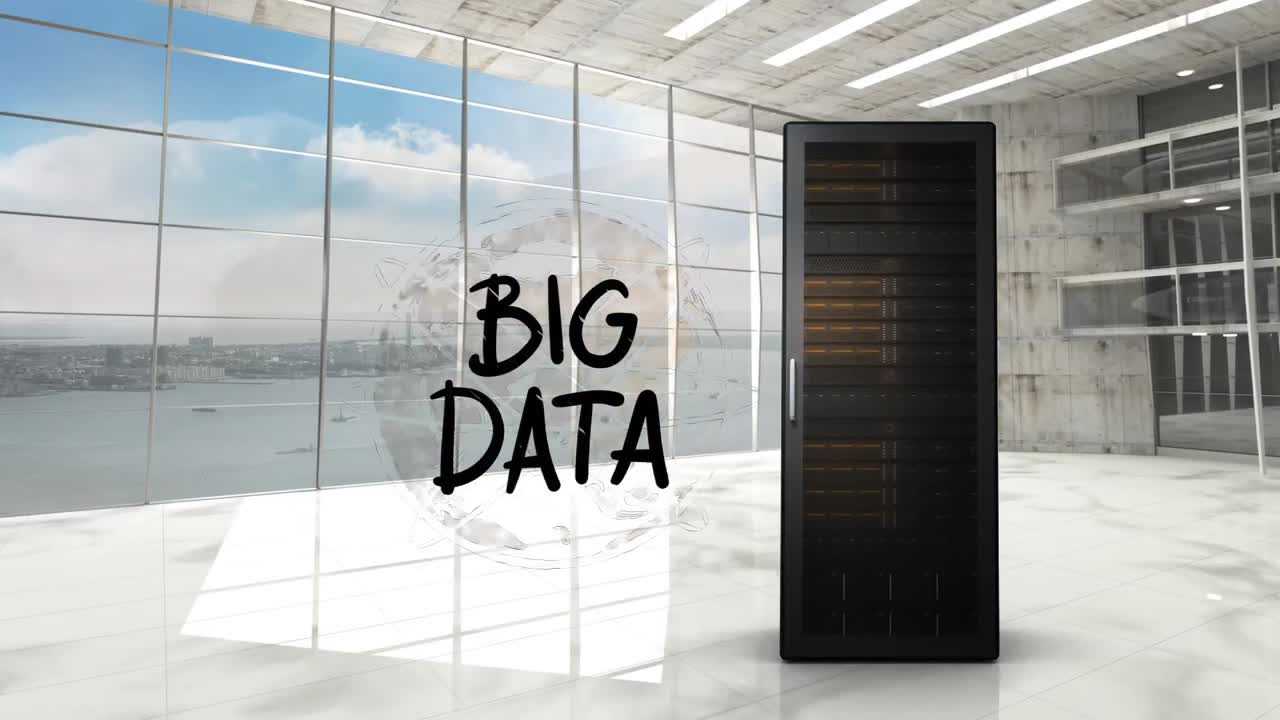 torre de servidor en una sala de exposiciones