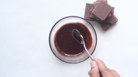 melted chocolate in a bowl