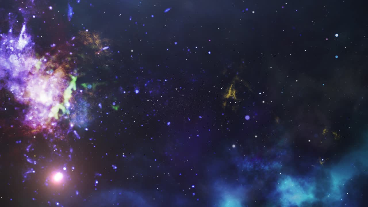 Universe filled with stars, nebula background