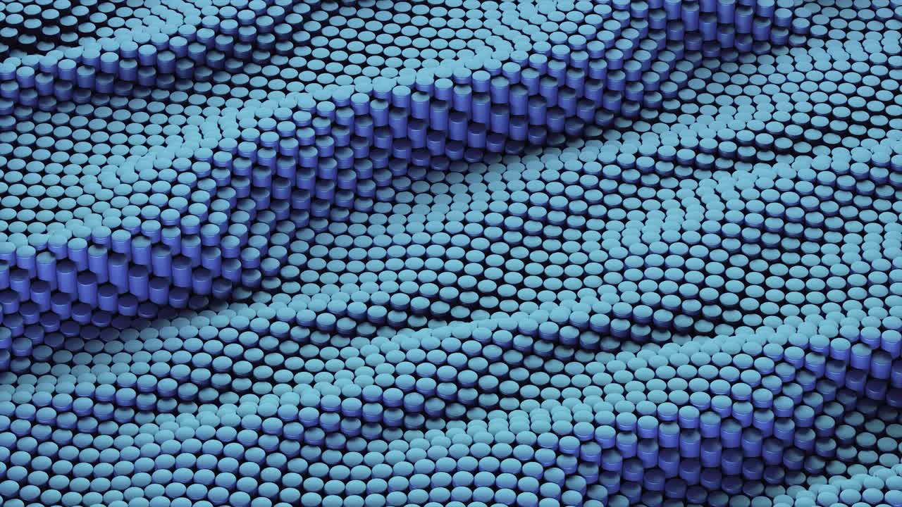 bucle de cilindro ondulado de colores