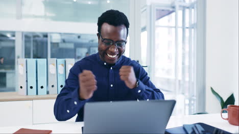 Laptop,-fist-pump-or-black-man-celebrate-business