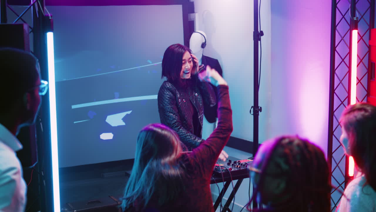 Party with DJ and Crowd