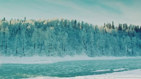 icy susitna river in alaska