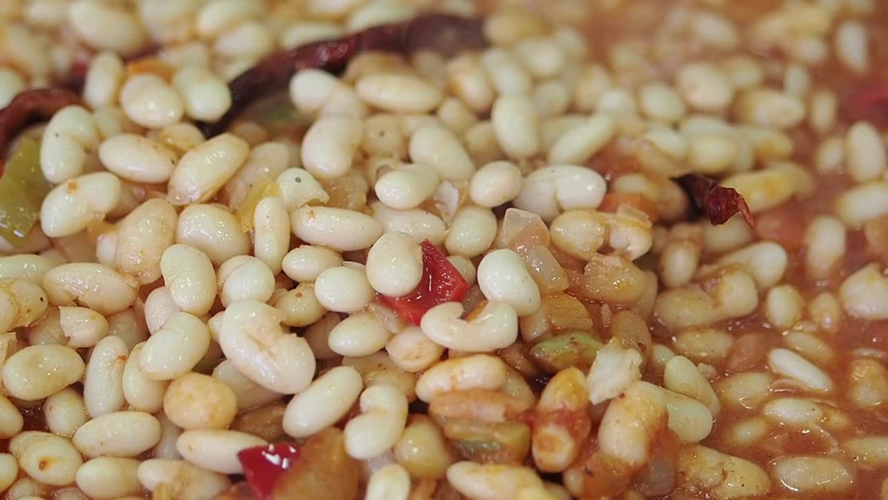 White Beans Simmering in a Rich Tomato Sauce