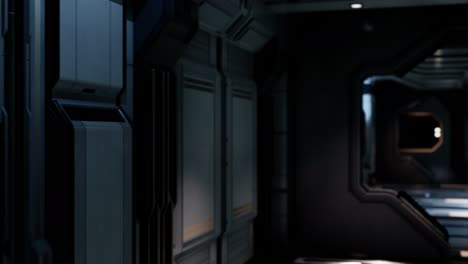 interior estéril de ciencia ficción futurista de un laboratorio o una nave espacial