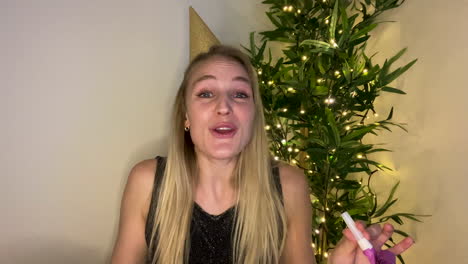 Young-Woman-On-Video-Call-Countdown-to-New-Year-and-Celebrating