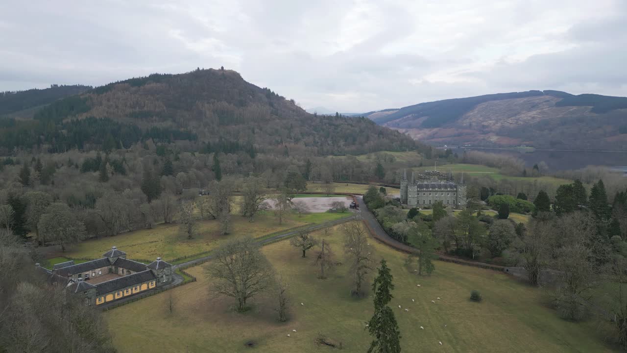 Inveraray Castle, Scotland - Majestic Drone Landscape Shot