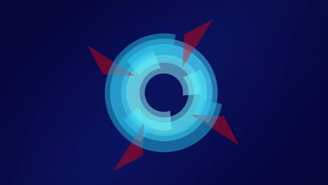 animación de círculos azules en un fondo azul