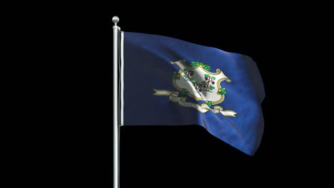 la bandera de connecticut en fondo animado 4k
