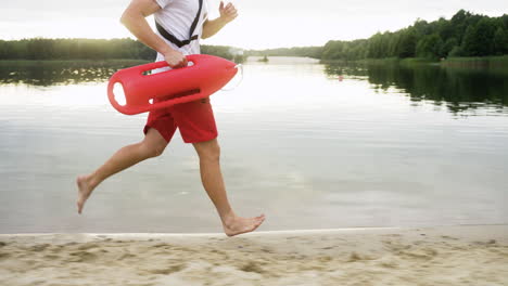 male lifeguard at the beach