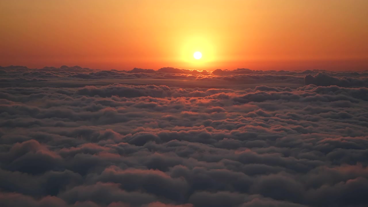 Time Lapse of Sunset Over a Sea of Clouds