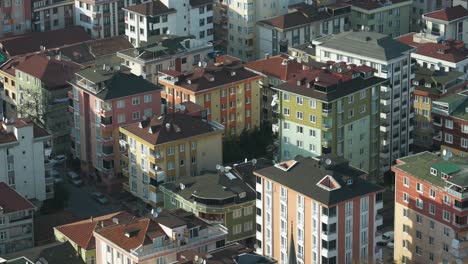 high angle view of residences buildings in istanbul city
