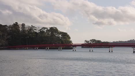 puesta de sol sobre matsushima, nihon sankei en el norte de japón