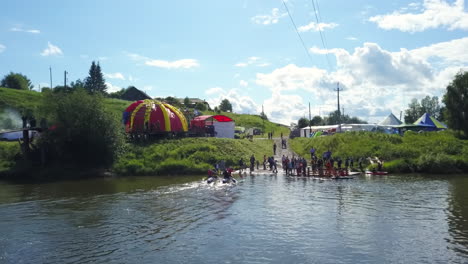 river festival event with people