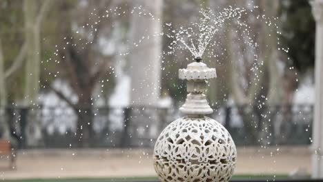 ornamental fountain with water spray