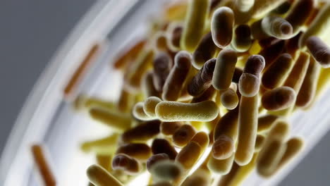 close-up view of microscopic bacteria