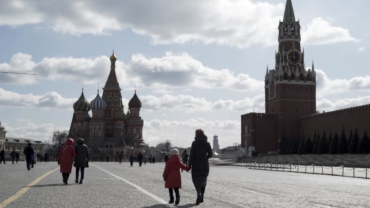 Plaza Roja en Moscú, Rusia, en un día nublado