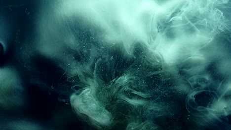 dropping paint water teal blue abstract fume flow