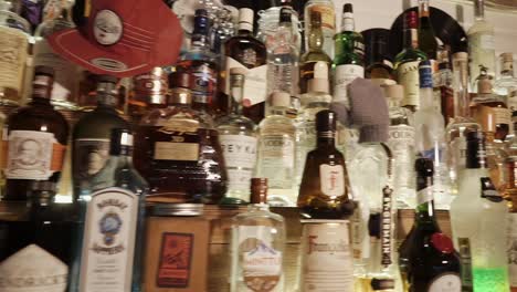 bar with many liquor bottles