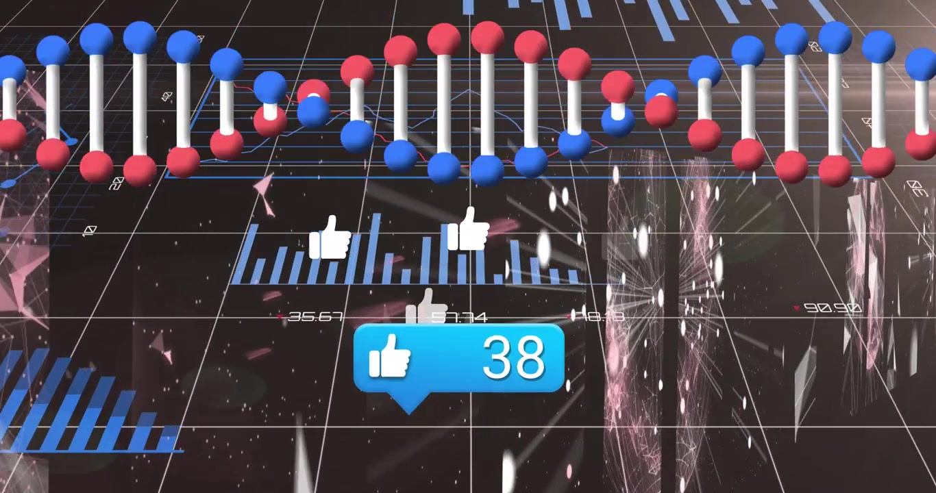 Animated social media and data icons illustrate online information sharing.