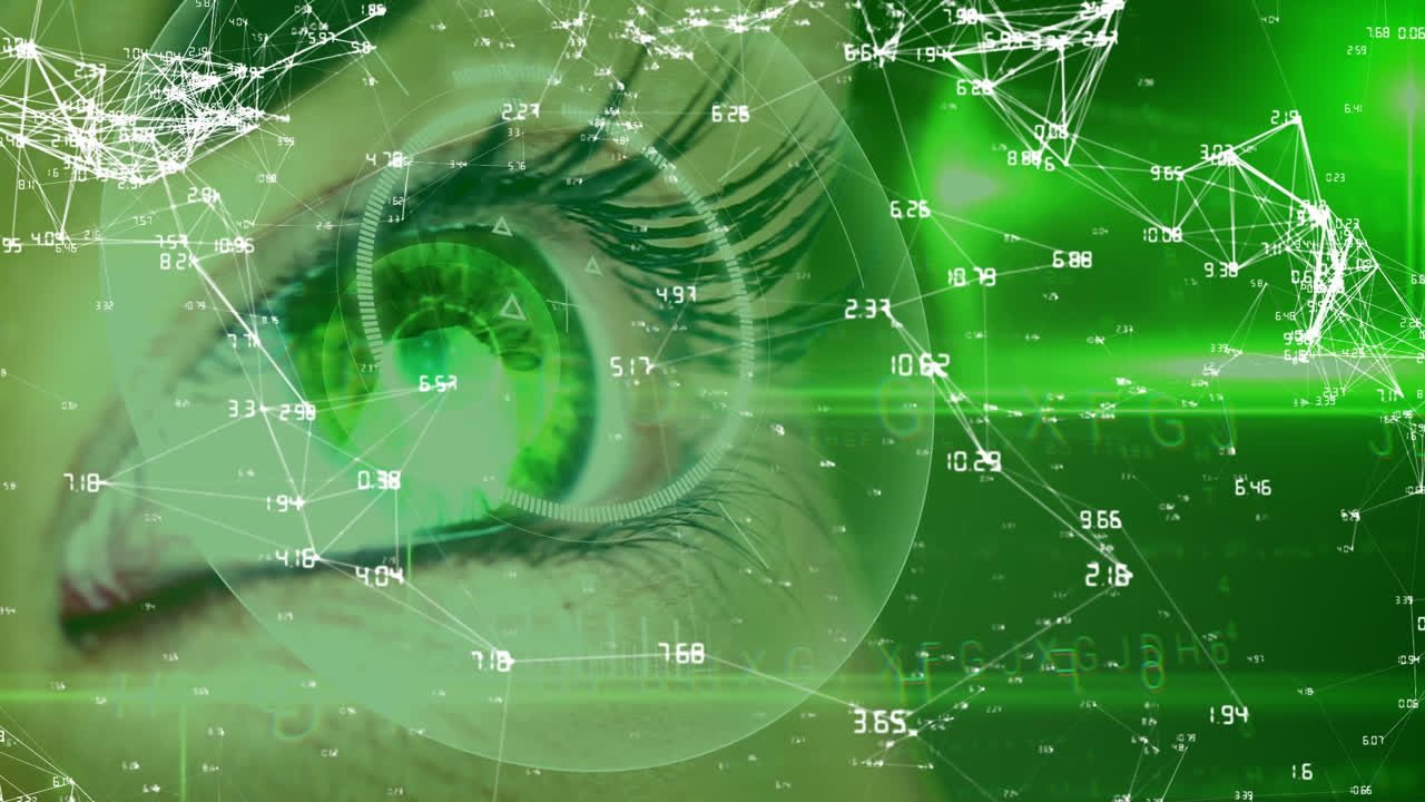 cerca del ojo parpadeante