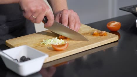 chef preparing a salad