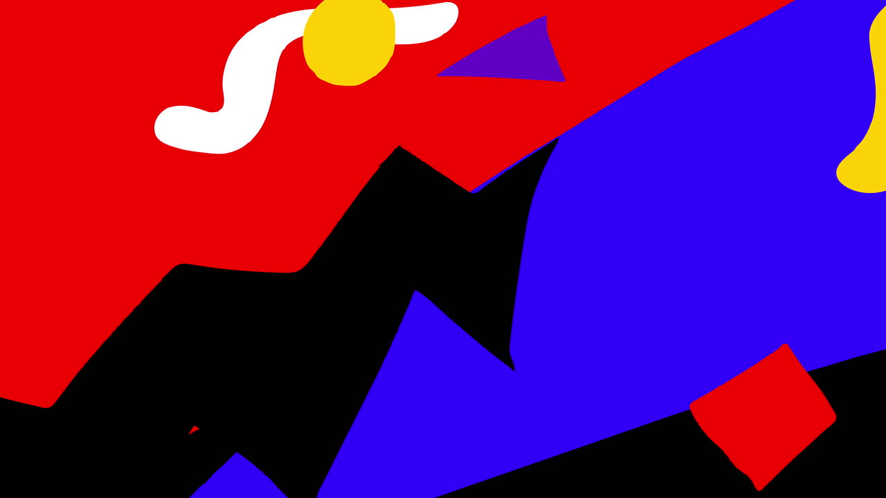 Dynamisk abstrakt animation af farverige former
