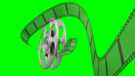 film rolling out of a film reel