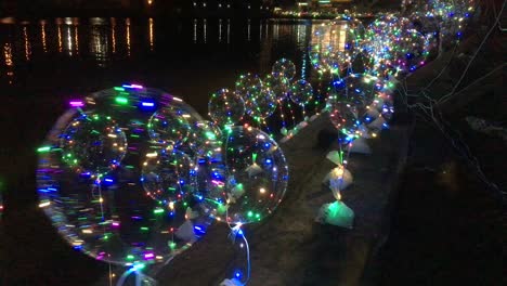 the river bank in night kuching,malaysiya