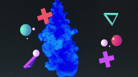 animación de formas en movimiento sobre fondo negro
