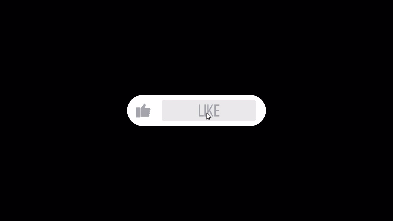 Animated Social Media Like Button Click with Mouse Cursor