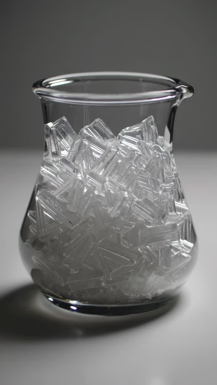 Clear Glass Pitcher with Crystal Ice