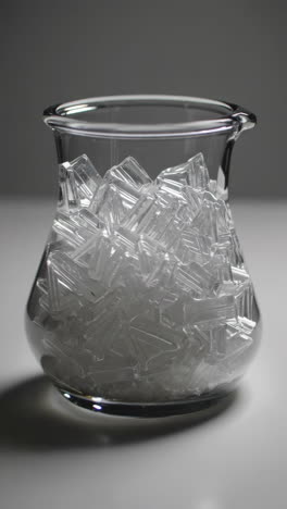 clear glass pitcher with crystal ice