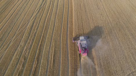 aerial view of harvester