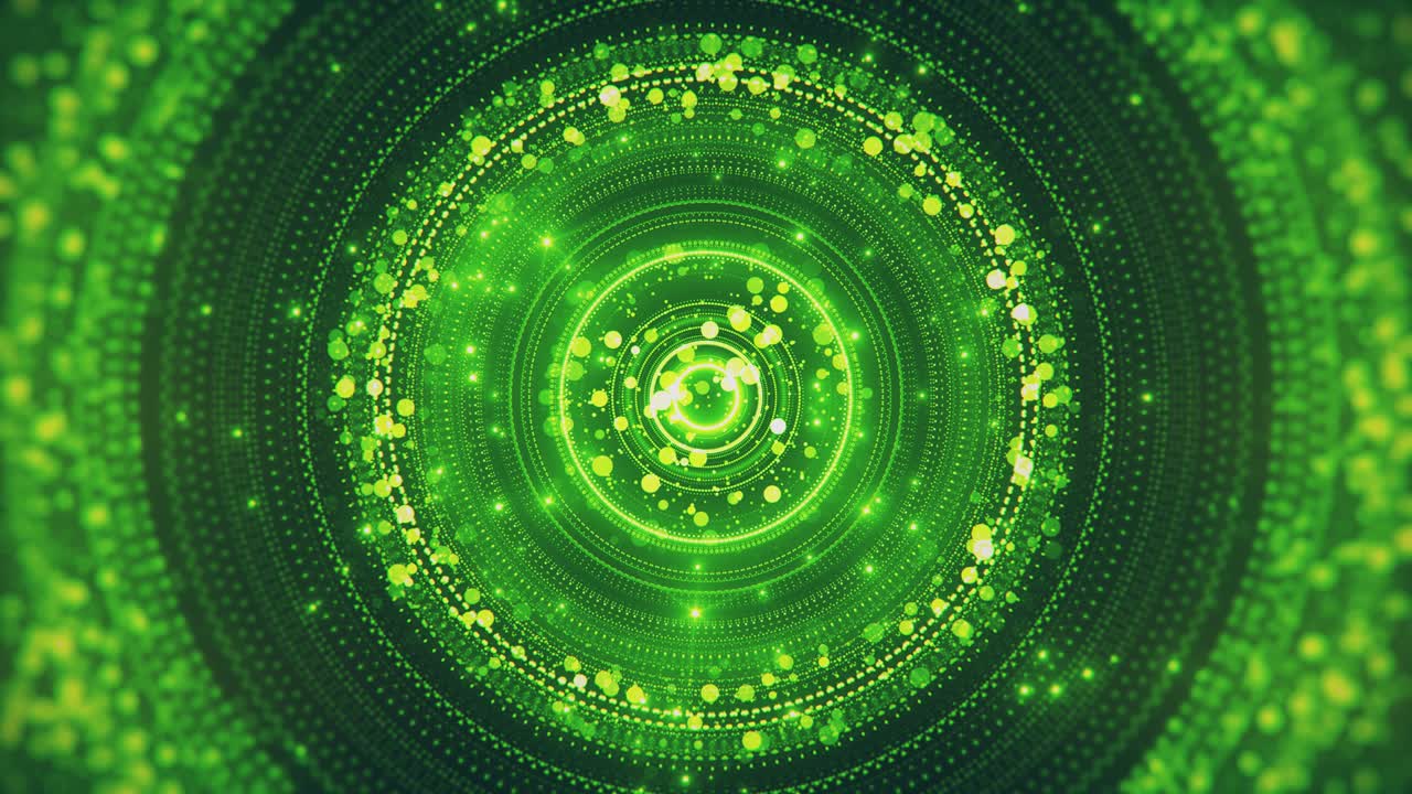 зеленые блестящие радиальные частицы
