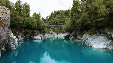 bright skies over hokitika gorge: captivating stock footage capturing the vibrant beauty of this iconic new zealand landscape