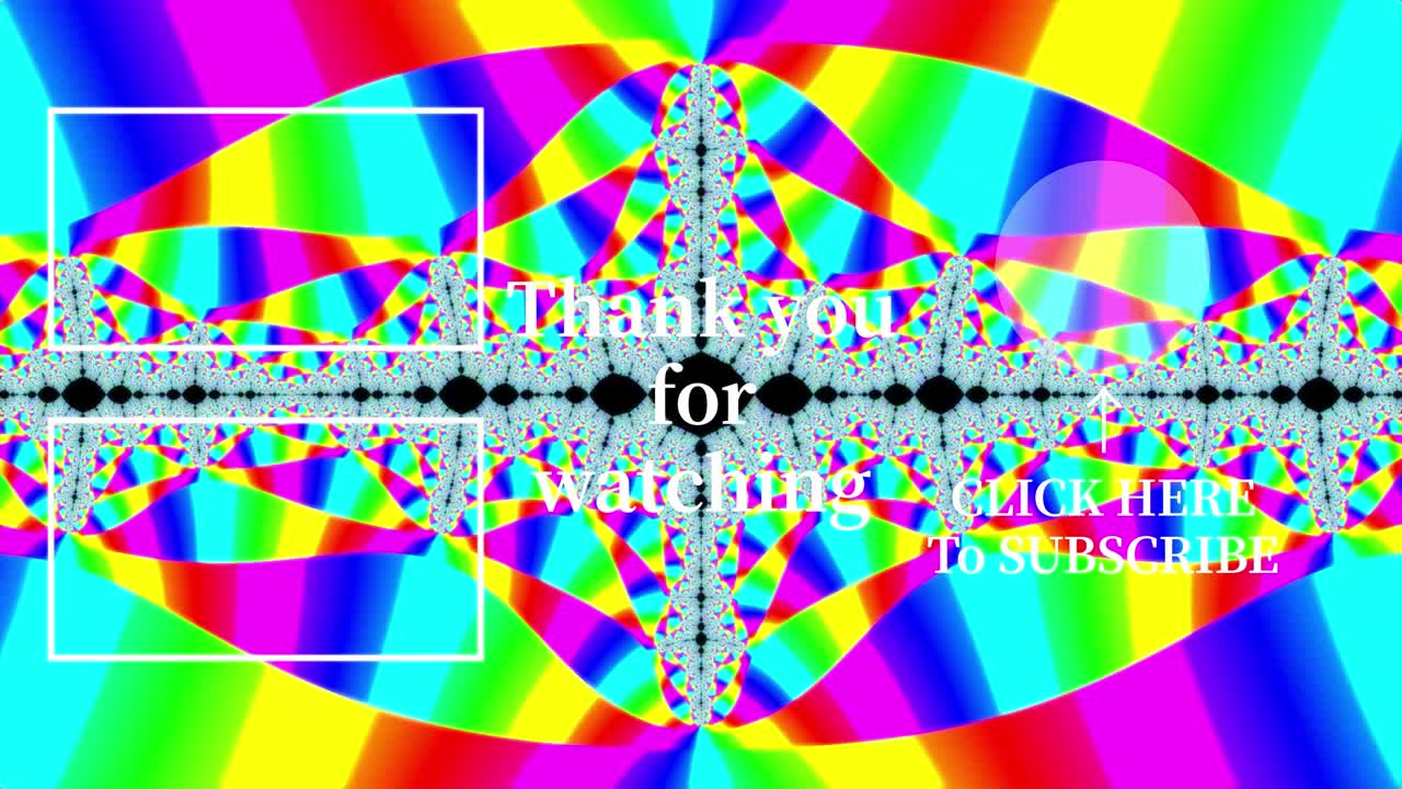 psicodélico llamativo final de la tarjeta final de la pantalla gráficos de movimiento