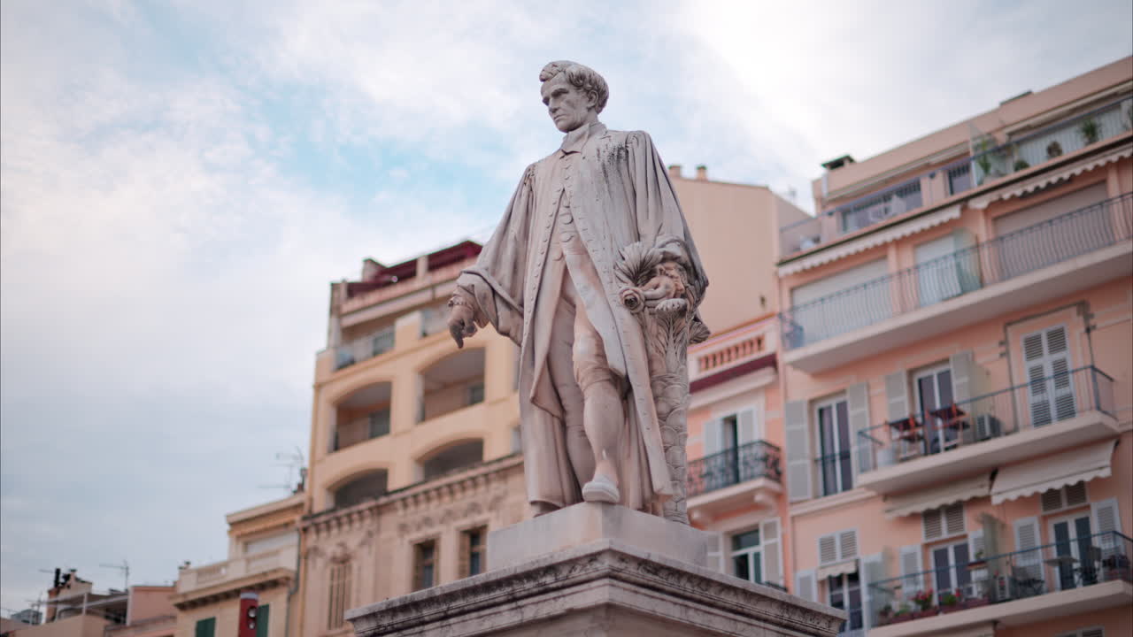 Cannes, France - October 14, 2024: The Statue of Lord Brougham memorial in daylight