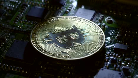 casascius bitcoin on a circuit board