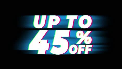up to 45% off sale promotion graphic design