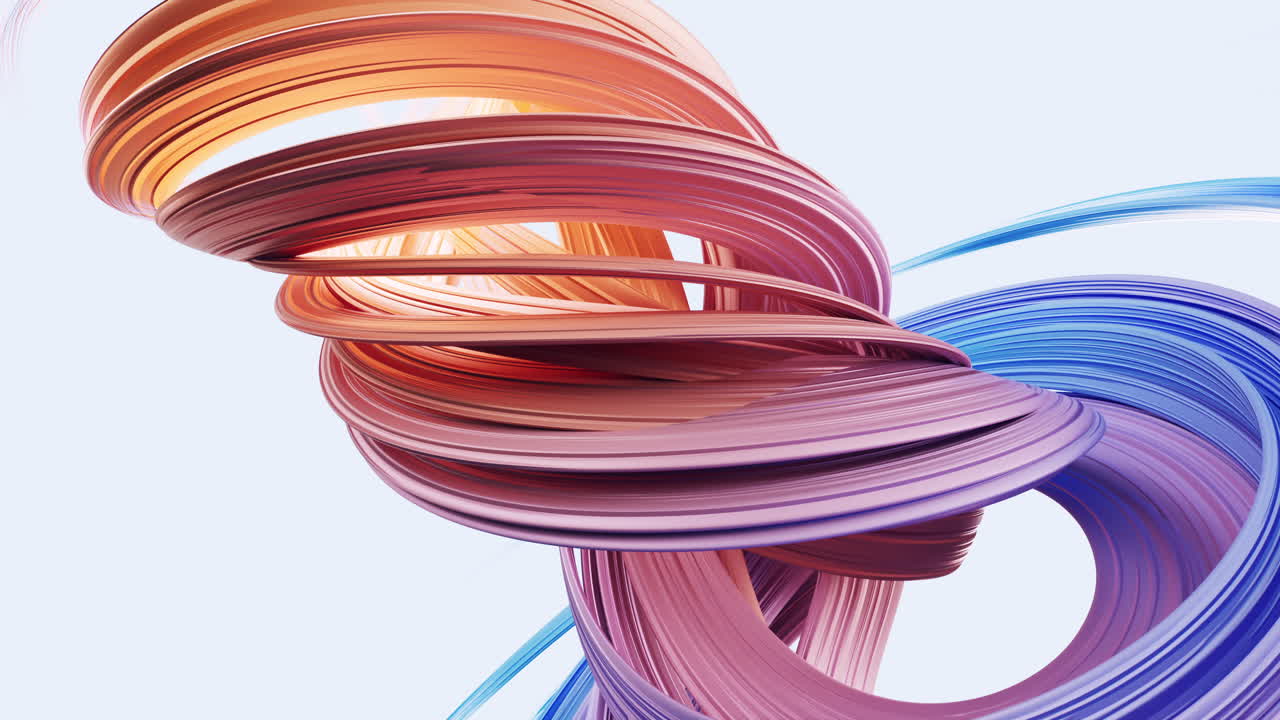 Flowing curve lines background, 3d rendering.