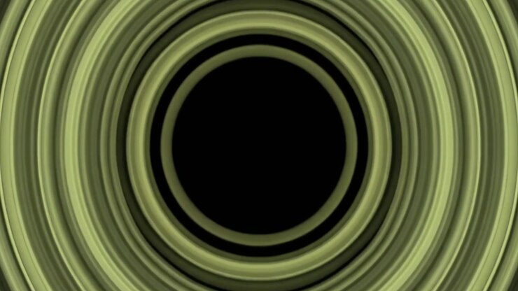 Animación abstracta de círculos verdes concéntricos en expansión