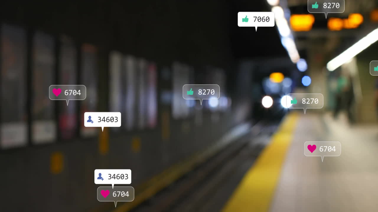 열차 밖에서 데이터 처리의 애니메이션