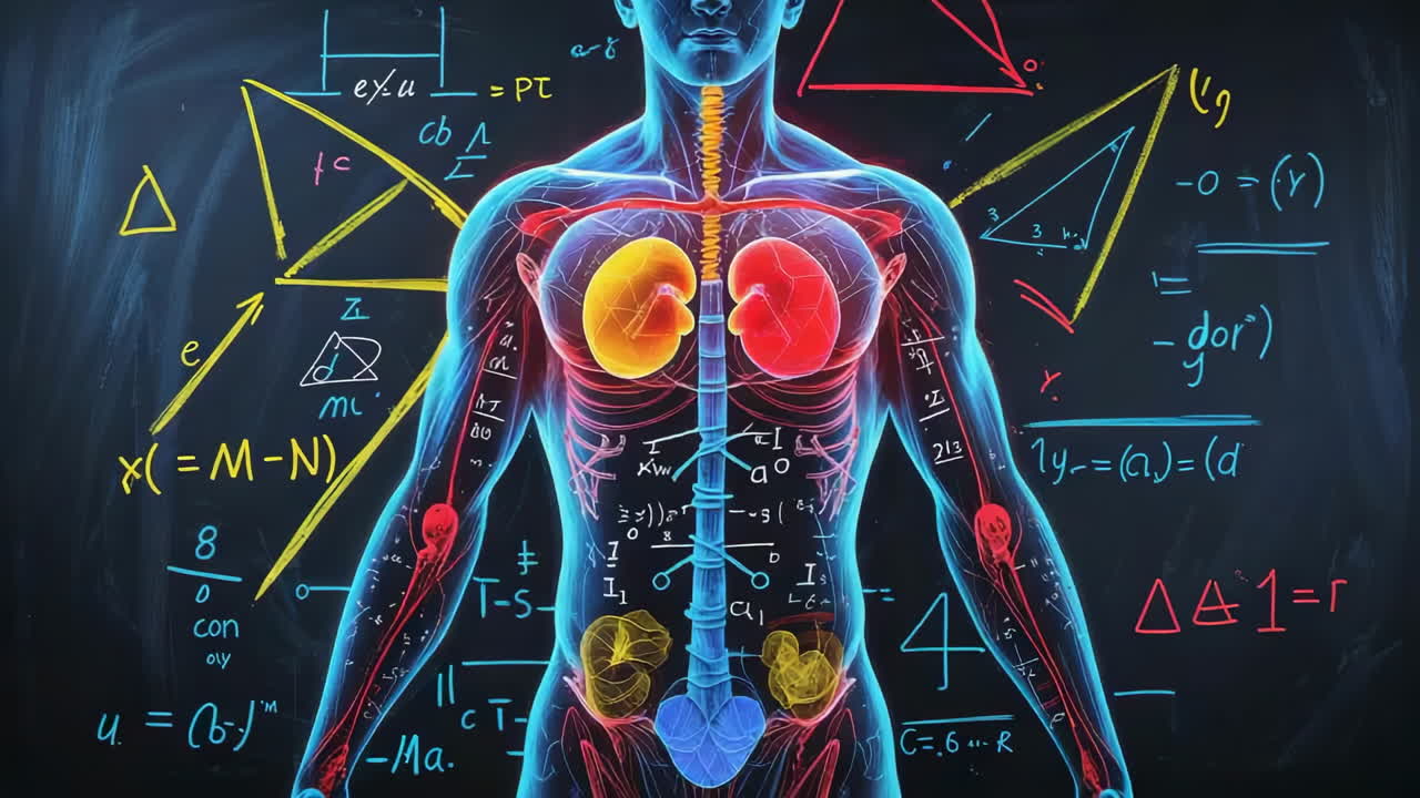 Holographic Human Anatomy with Mathematical Equations