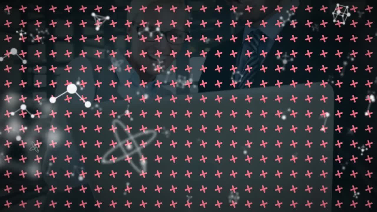 검은 바탕에 떨어지는  ⁇ 은 심장의 애니메이션