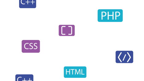 íconos de código de patrón de tecnología de programación
